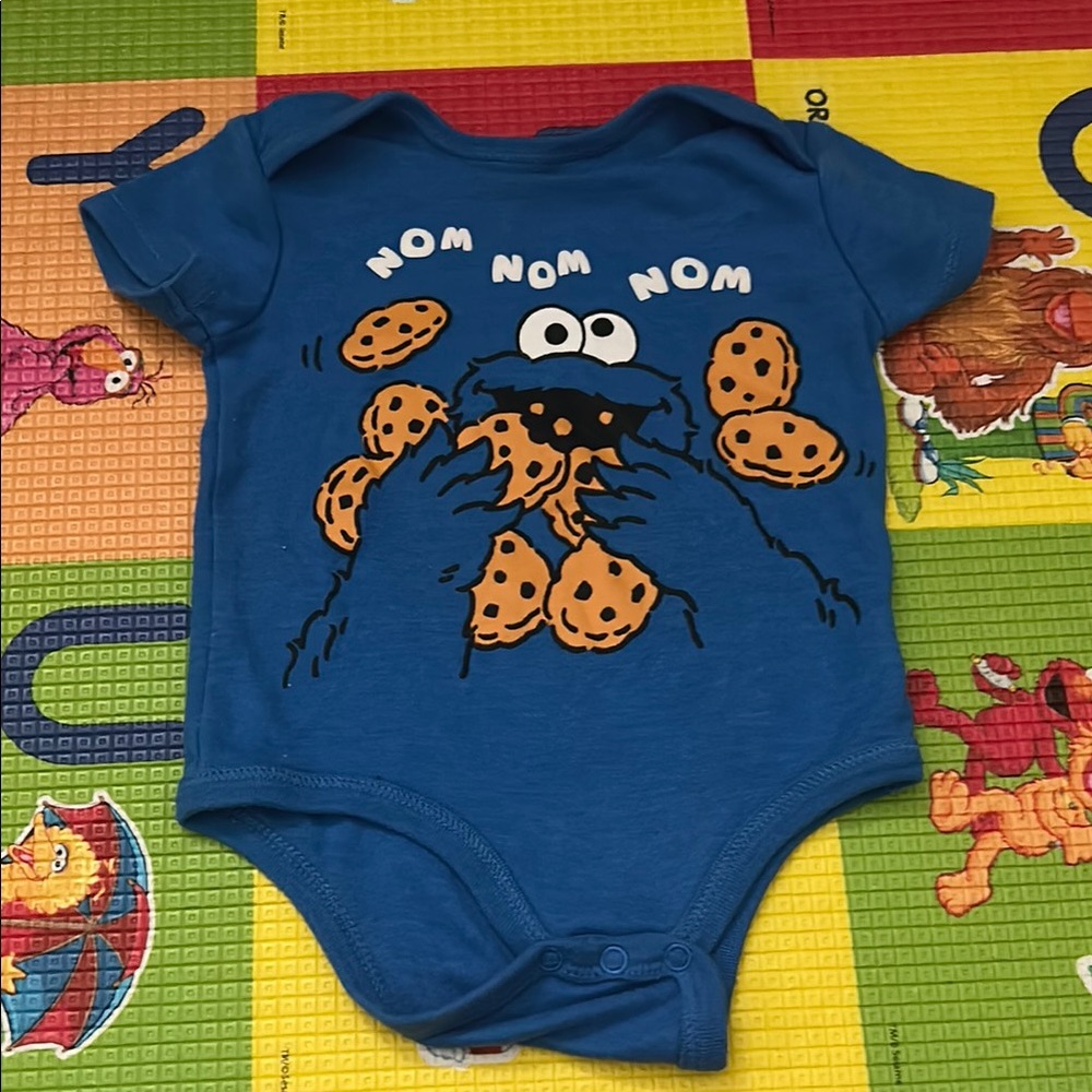 Blue Cookie Monster Kids One Piece